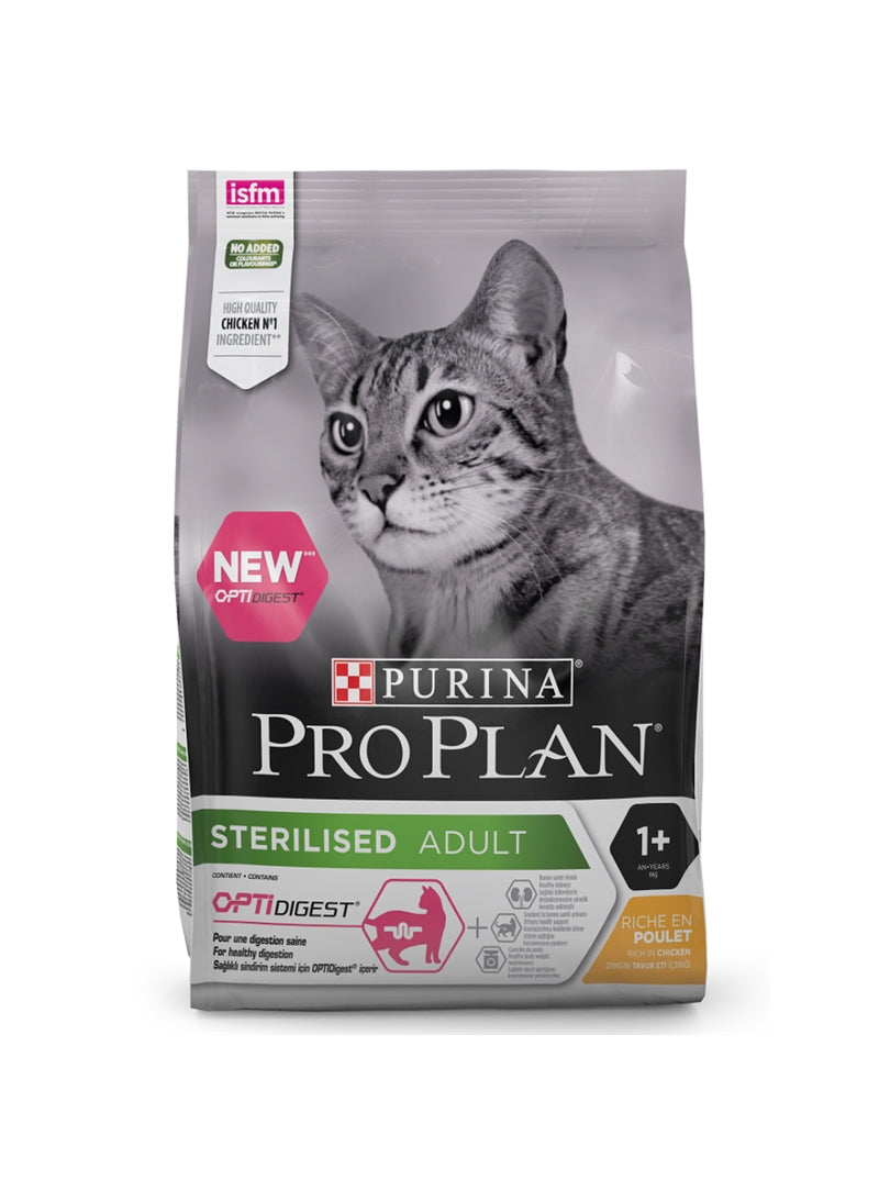 Pro Plan Sterilised Frango 3kg - Ração Seca para Gato Esterilizado