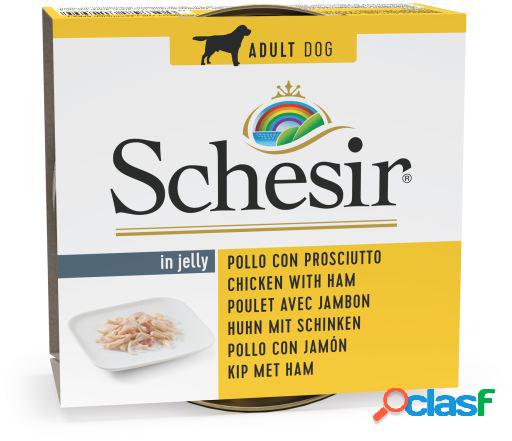 Schesir Frango e Presunto 150g - Comida Húmida em Lata para Cão