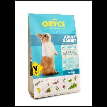 Mini Orycs Coelho Adulto 4Kg - Comida para Roedores