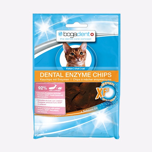 Bogadent Dental Chips 50g - Snack para Gato de Salmão ou Frango