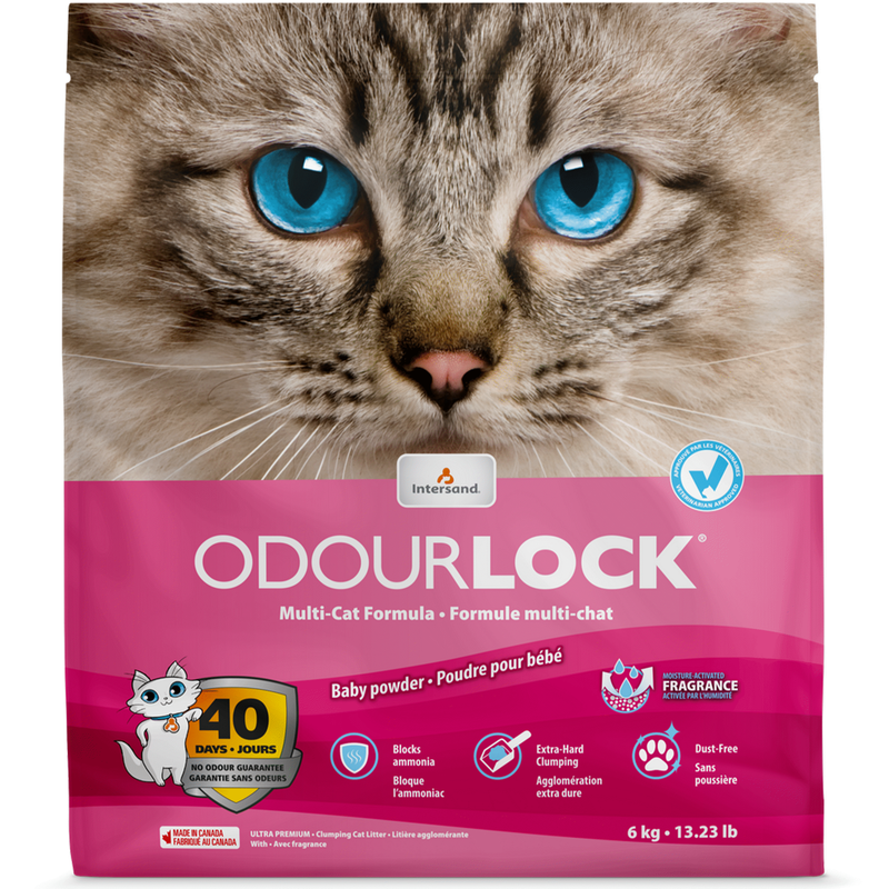 OdorLock Baby Powder 12Kg - Areia Aglomerante para Gato