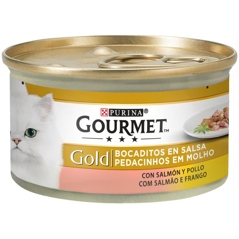 Gourmet Gold Pedaços 85g - Comida Húmida em Lata para Gato