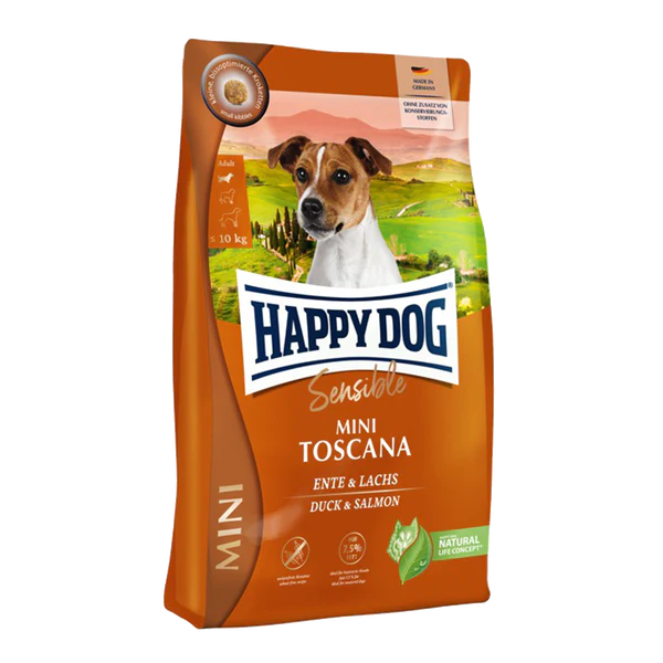 Happy Dog Mini Toscana - Ração Seca para Cães de Porte Pequeno Castrados ou com excesso de peso