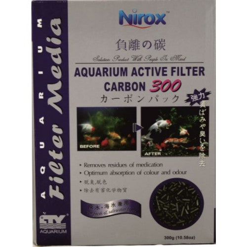 Carvao Activado Granulado Nirox 150g para Filtros de Aquários