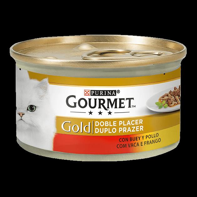 Gourmet Gold Duplo Prazer 85g - Comida Húmida em Lata para Gato