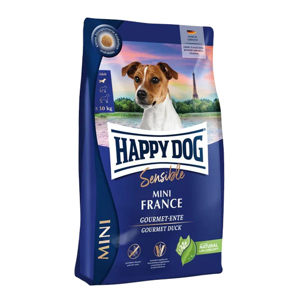 Happy Dog Mini France - Ração Seca para Cães de Porte pequeno com sensibilidade Alimentar