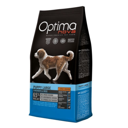 Optima Nova Puppy Large 12kg - Ração Seca de Frango para Cachorro de Porte Grande