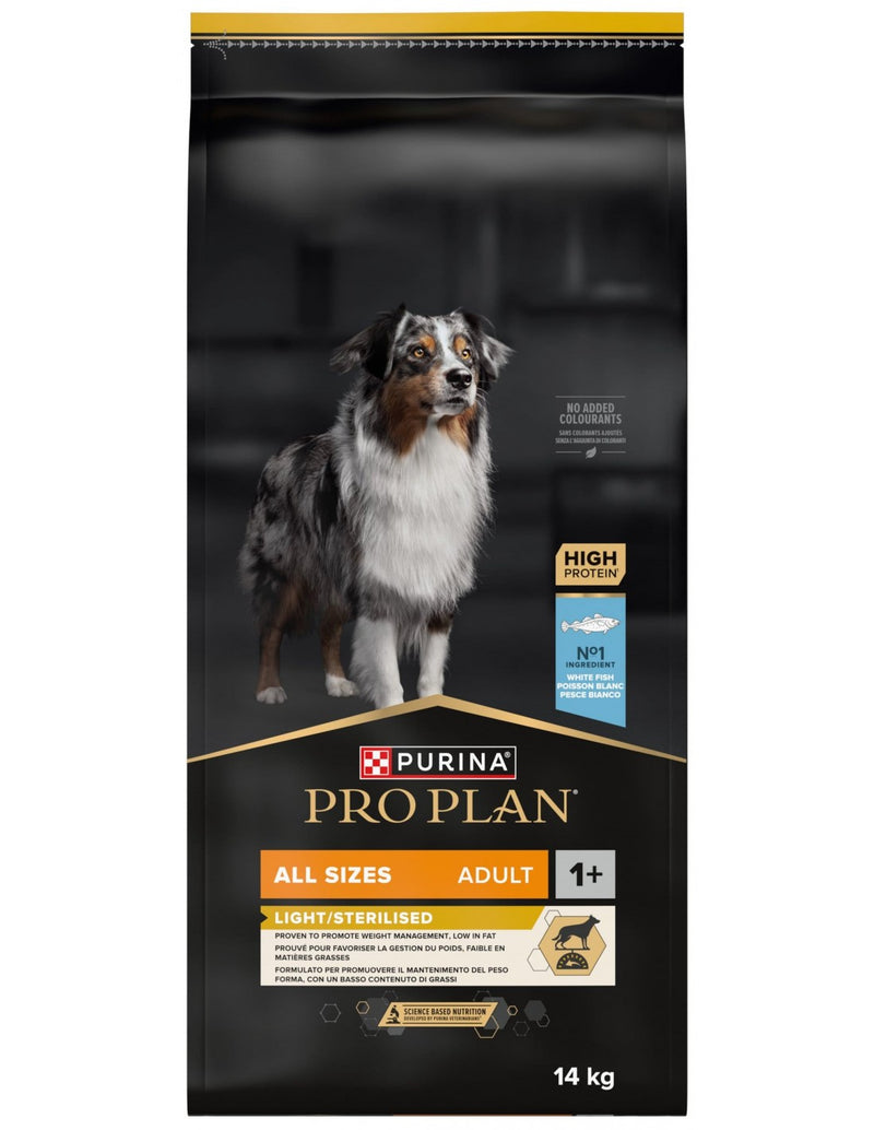 Pro Plan All Size Light/Sterilided Peixe - Ração Seca para Cão com excesso de peso ou Esterilizado