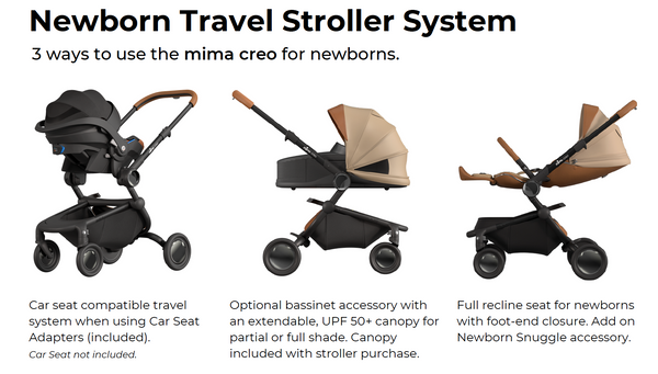 3 Ways to use the mima creo stroller for newborns
