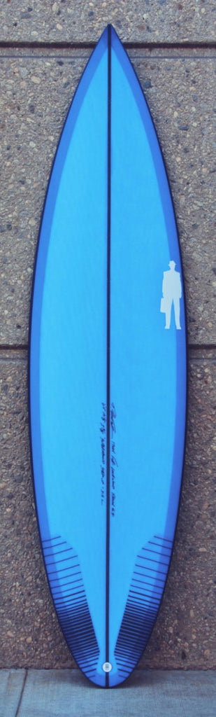 black and blue surfboard