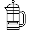 French press coffee maker icon.