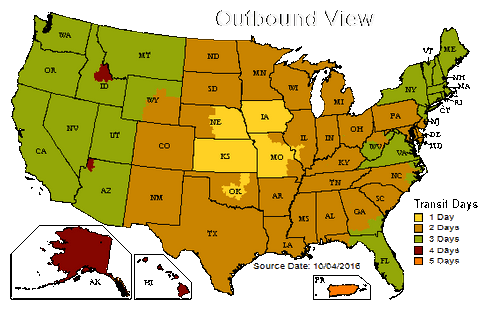 Delivery map for Moving Flame Candles