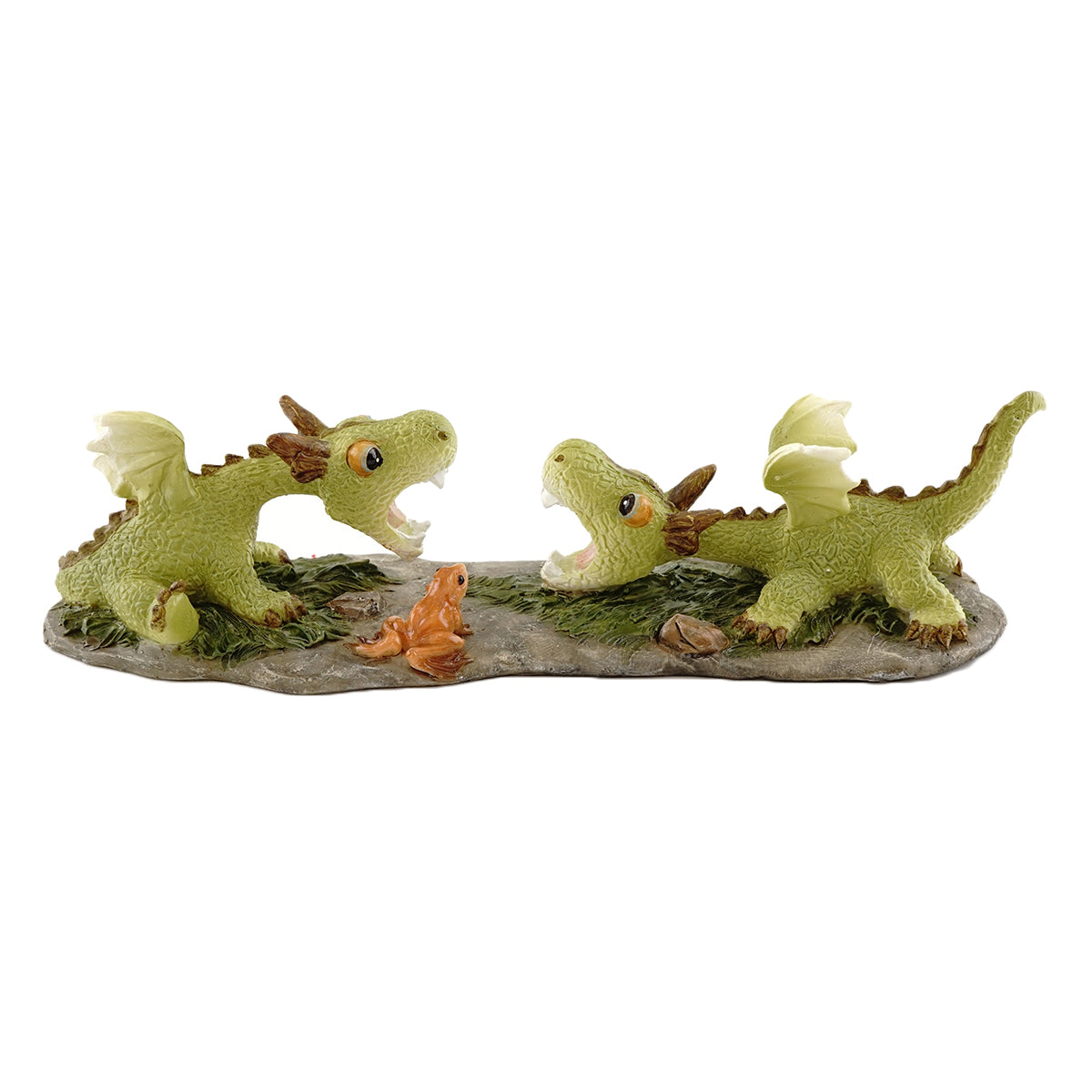 Miniature Fairy Garden Decoration Resin Frog Figurine Back To Back