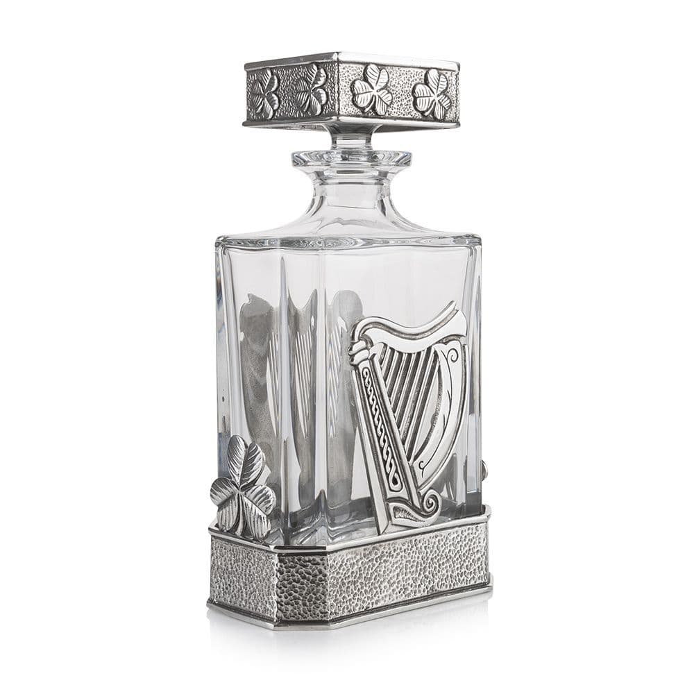 Ezekiel Crystal Glass Whiskey & Brandy Decanter - 4 x 9.25 - Bed