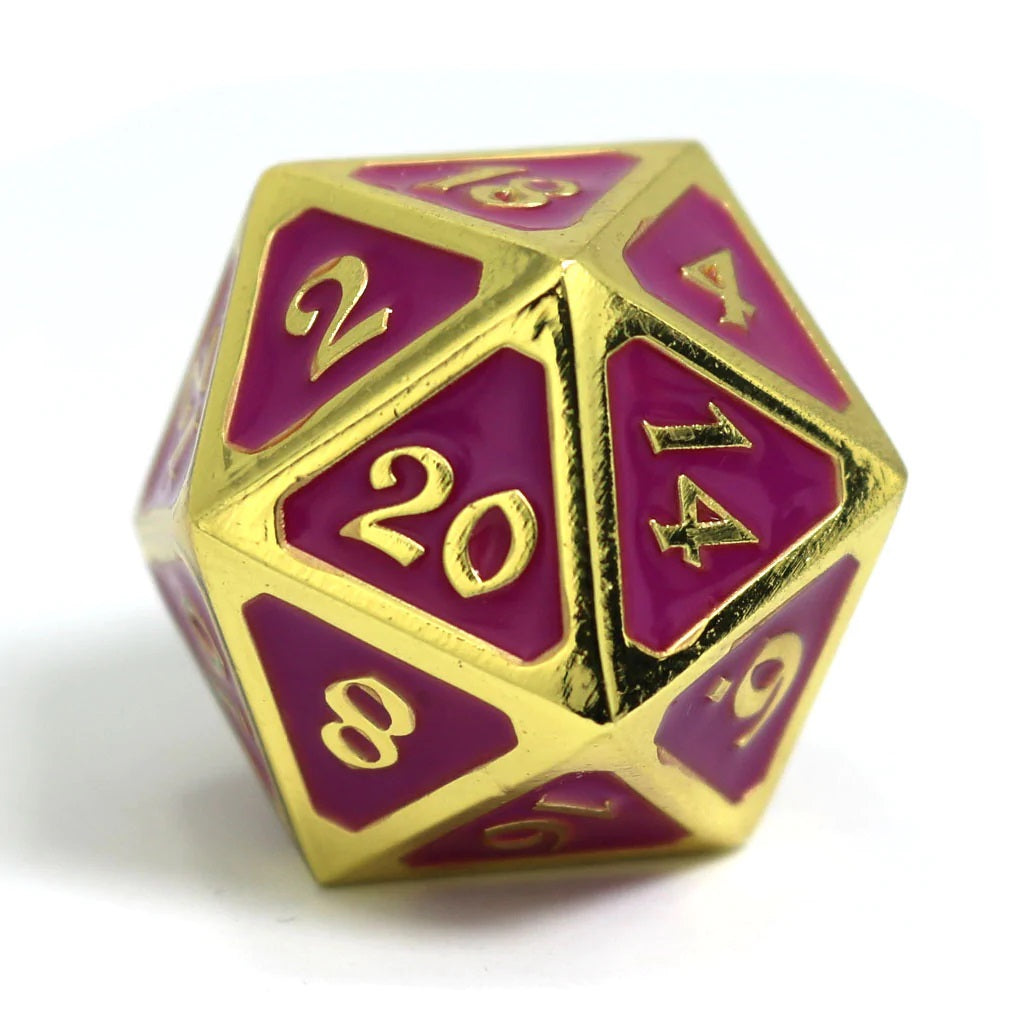 Neon Wild D20 Metal Die - DragonSpace Gift Shop