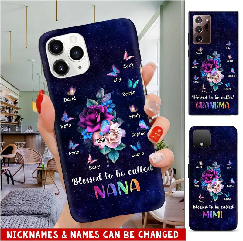 Blessed to be called Nana Butterfly Personalized iPhone Case