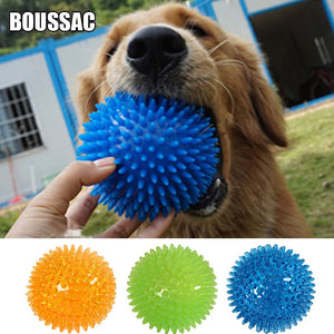Pet Dog Toys Cat Puppy Sounding Toy Polka Squeaky Tooth Cleaning Ball TPR Training Pet Teeth Chewing Toy Thorn Balls Accessories - Himiko & Sachiko