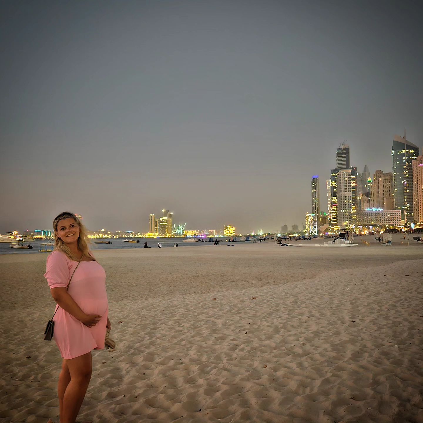 Pia Bubble Tots Founder and Creator Dubai Beach Evening