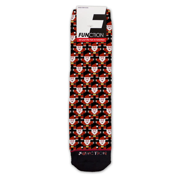 Function - 8-Bit Santa Pattern Black Fashion Sock – Function Socks