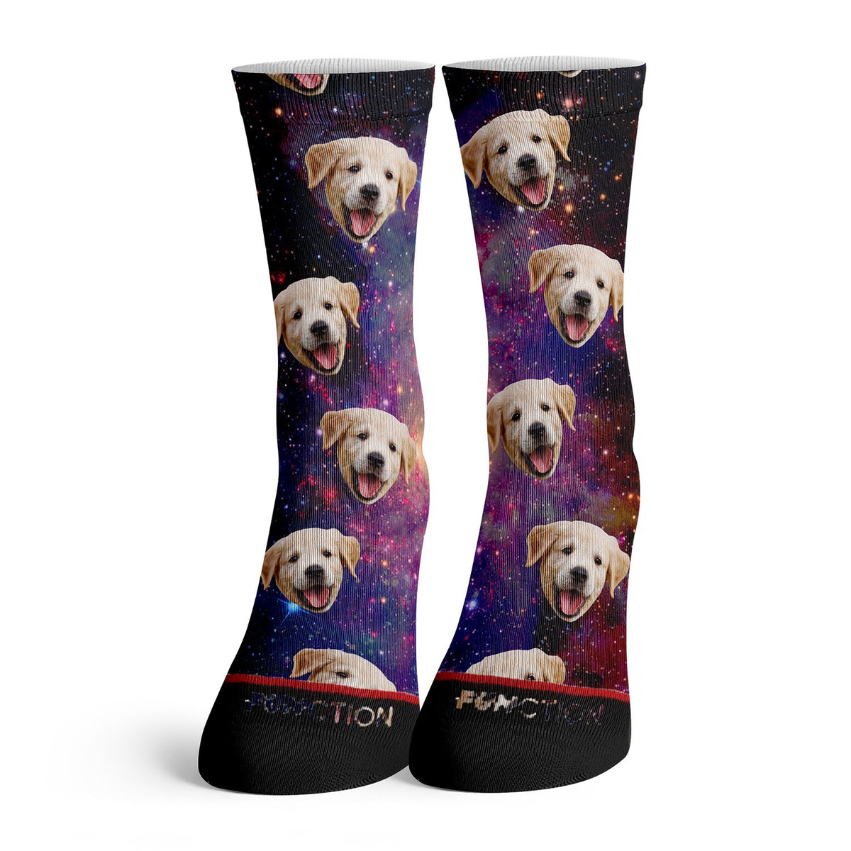 Custom Animal Face In Space Galaxy Socks Dog Cat Pet ...