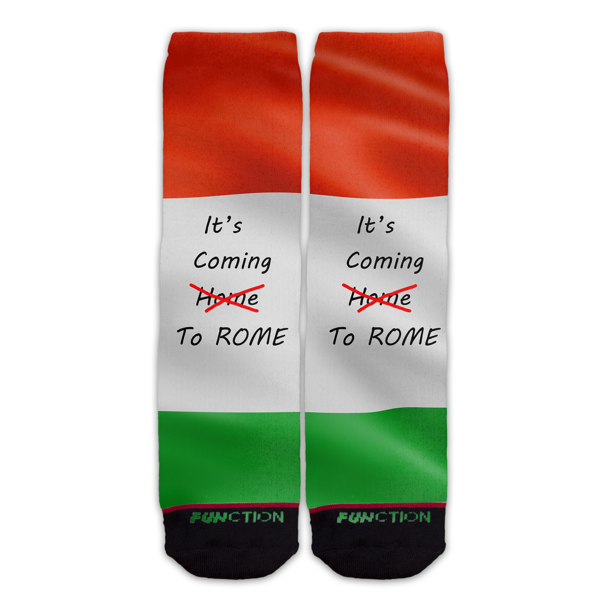 Function - It's Coming to Rome Italy Soccer Unisex Crew Sock
