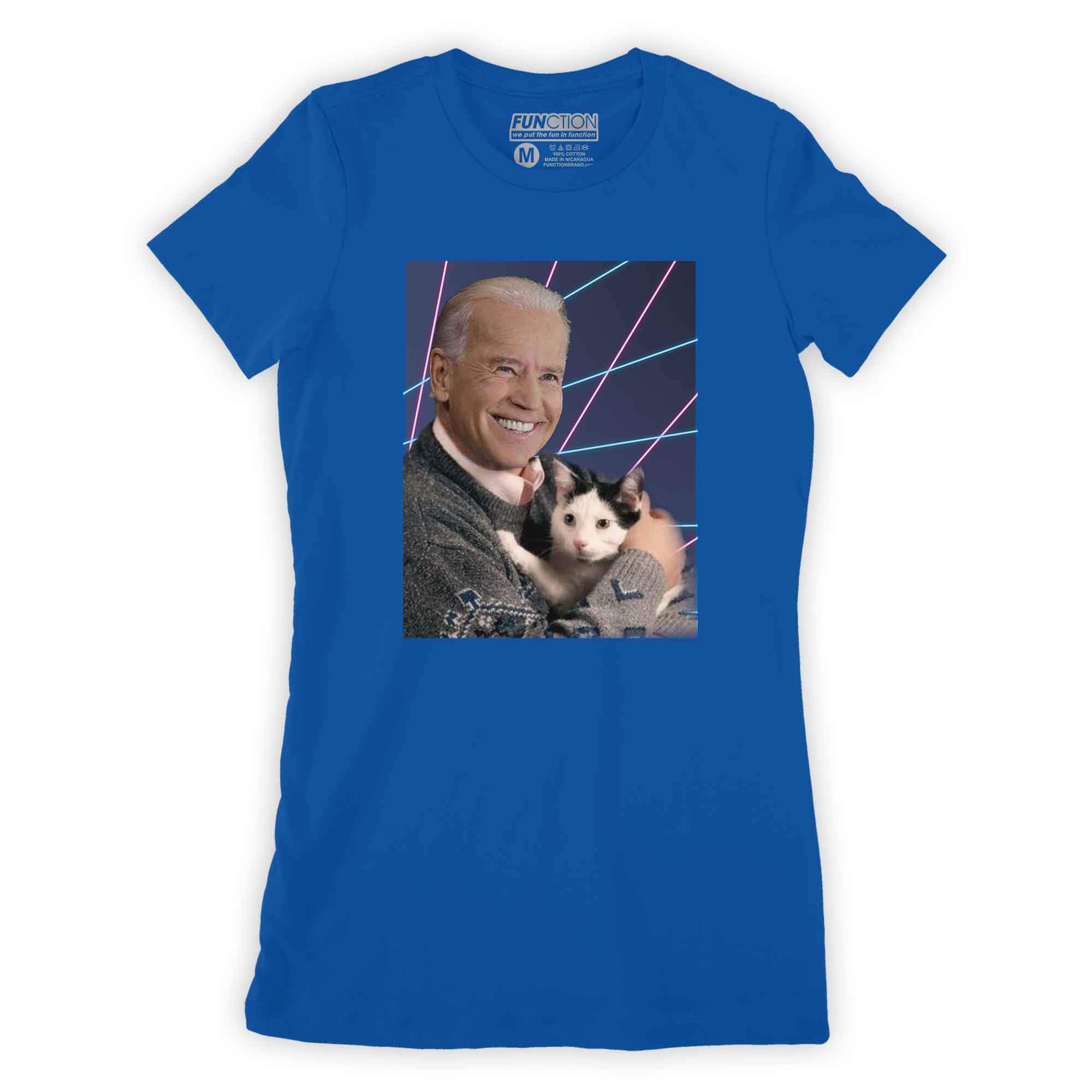 Function - Joe Biden Holding Cats Funny Novelty Gag Joke Shirt Women's T-Shirt