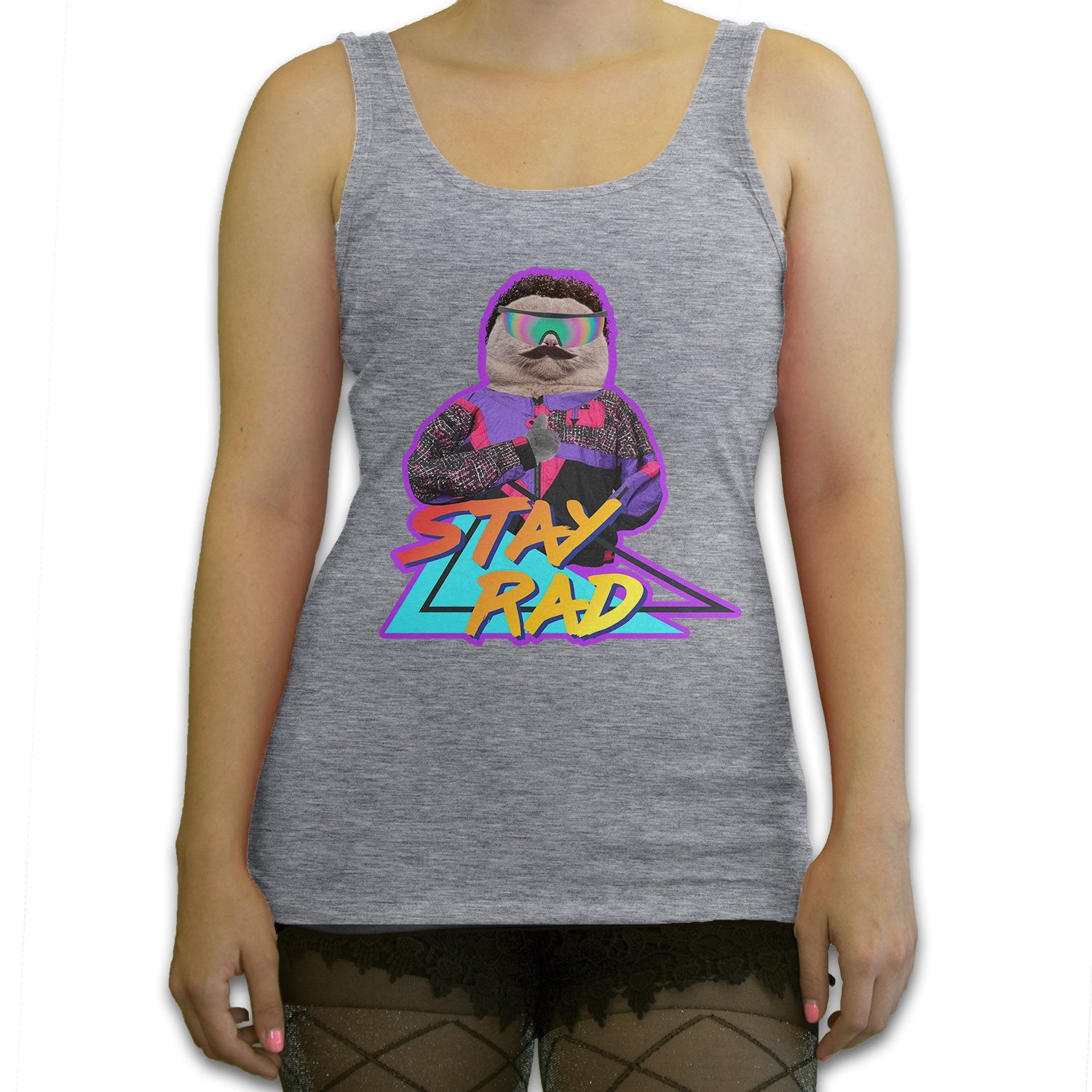 Function - Stay Rad 80's Cat Women's Fashion Tank Top