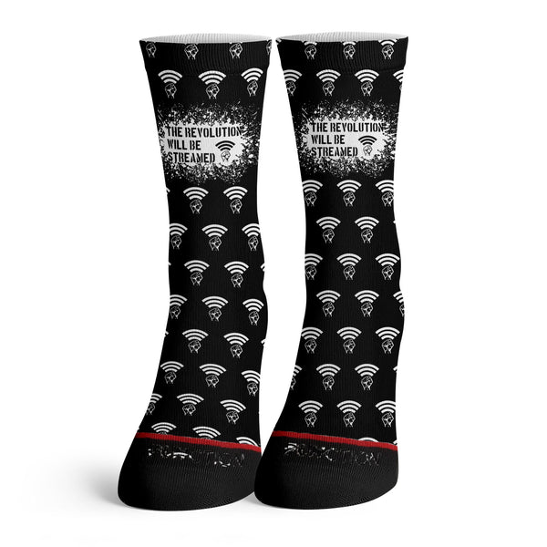 Function - The Revolution Will Be Streamed Black Socks – Function Socks