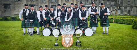 Youghal Pipe Band at the South of Ireland Pipe Band Championships - 2023