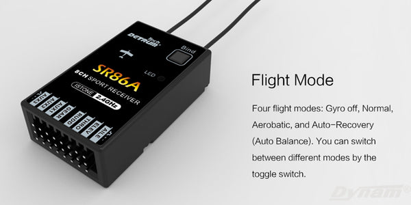 Detrum SR86A 8CH 2.4Ghz Receiver Flight Mode