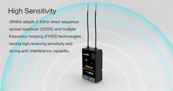 Detrum SR86A 8CH 2.4Ghz Receiver High Sensitivity