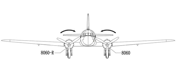 Dynam DYP-1015 8x6x3 3-Blatt Flugzeug Nylon Propeller Figur