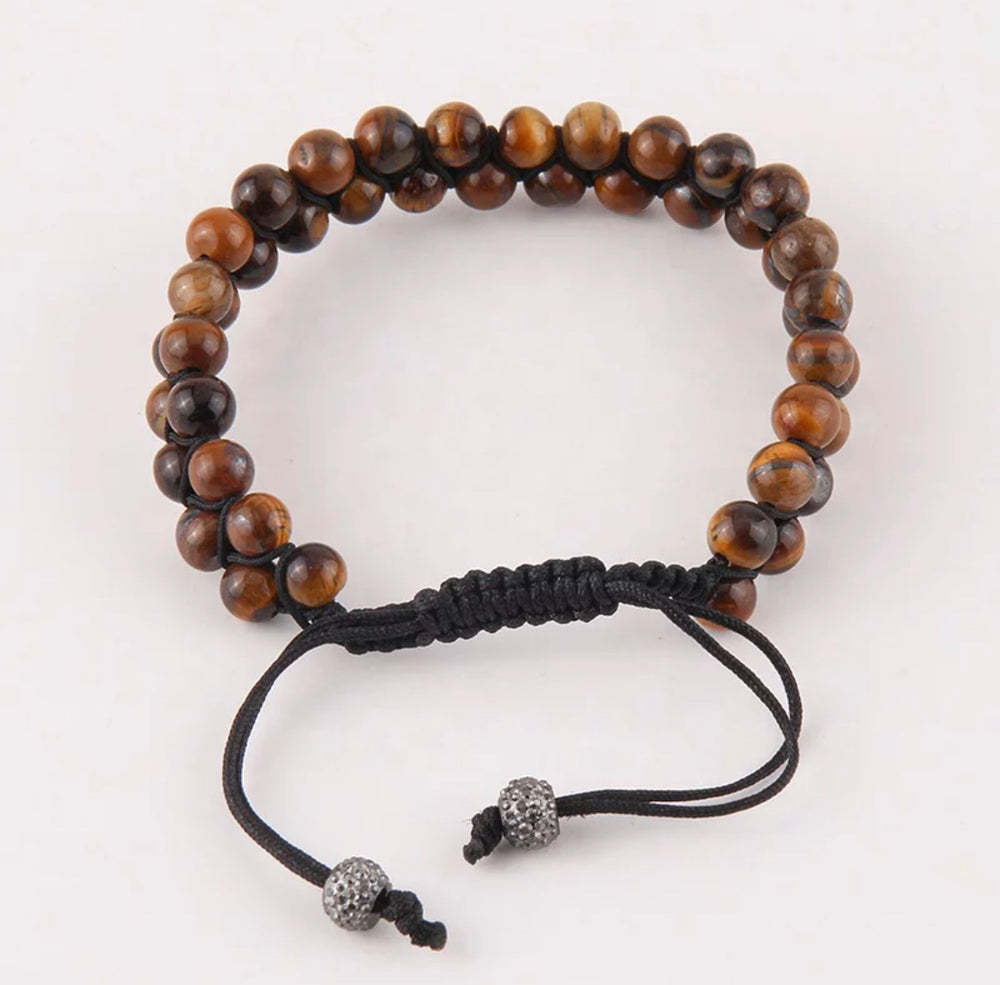 Black Obsidian Stone Beads Bracelet - GENASTO India | Ubuy