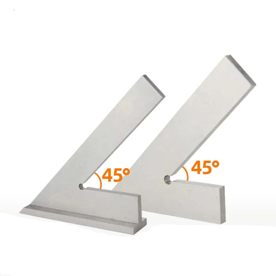 45 Degree Flat Edge Square Ruler For Carpentry Measurment Try Square Carpenter Tools Woodworking Metal Angle Ruler Set Squares