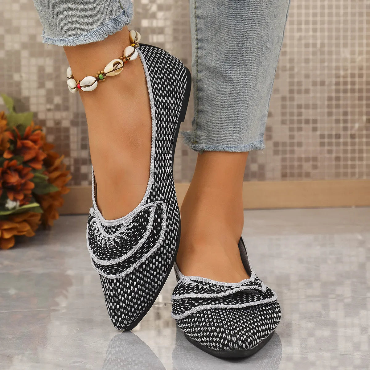 Point Toe Flats Slip-Ons