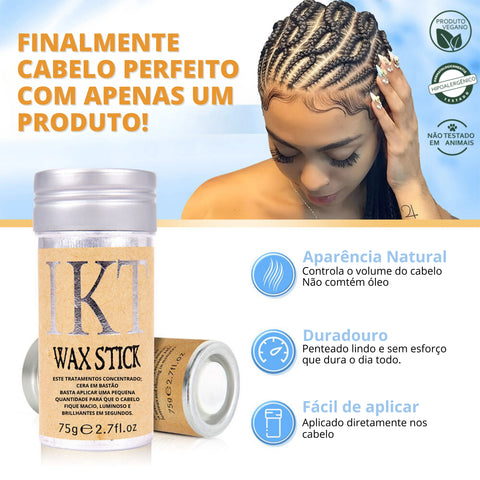 cera bastao - controle de frizz e modelagem cabelo - sem fios arrepiados