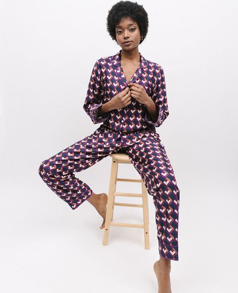 Southbank Magenta Pyjama Set - Fable and Eve