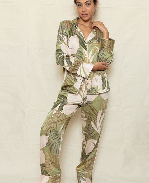 Buy Dusk White Floral Escape Pyjama Set at Redfynd