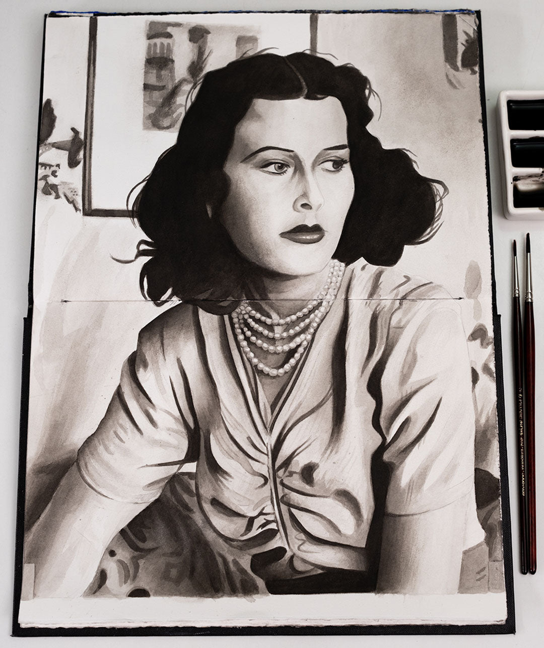 Will J Bailey Blog Watercolour Paper Sketchbook Hedy Lamarr