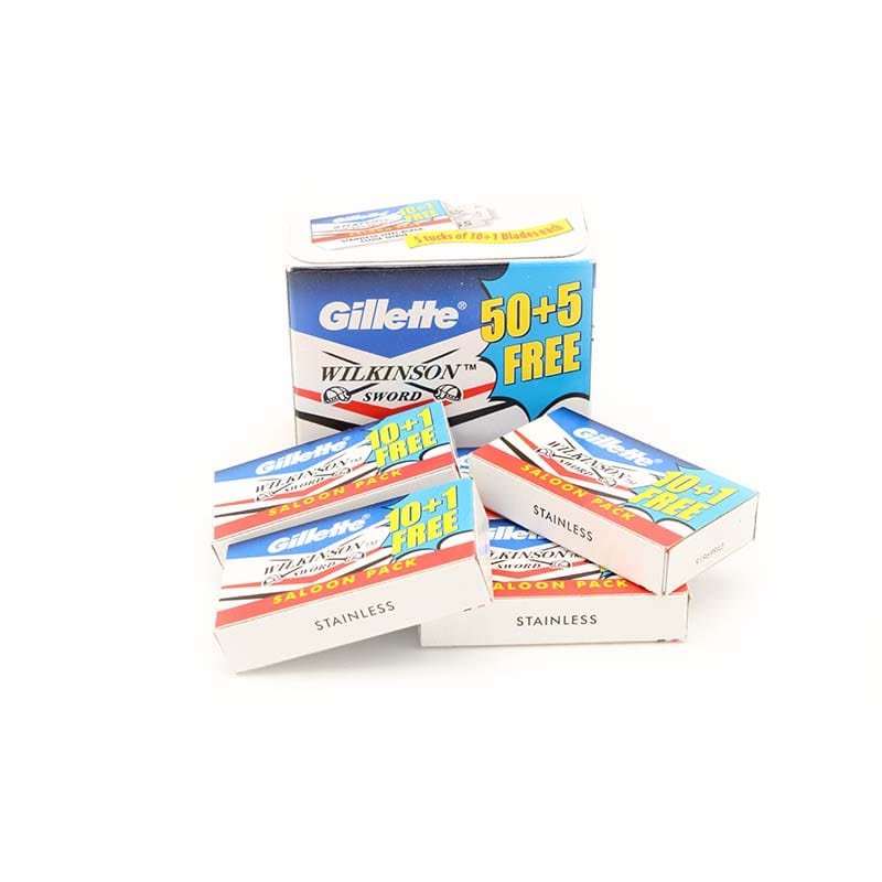 Gillette Wilkinson Sword Saloon Pack Double Edged Razor Blades ( Pack of 50 + 5 free)