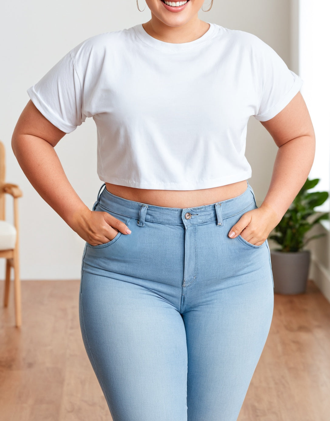 Plus Size Batwing Sleeve Crop Tee Sewing Pattern