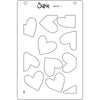 Sizzix A6 Layered Stencils 4PK – Mark Making Hearts by Kath Breen