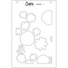 Sizzix A6 Layered Stencil 4PK - Abstract Blooms by Sizzix