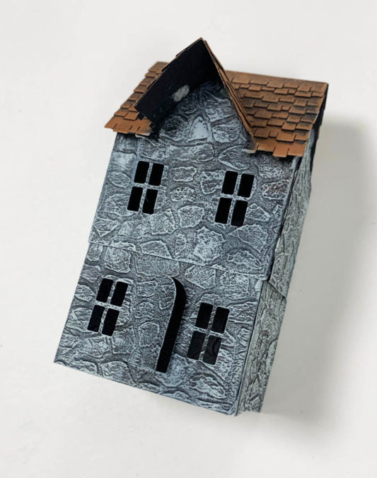 Step 6 - Paint the Roof Tiles of the House from the Village Collection Thinlits.
