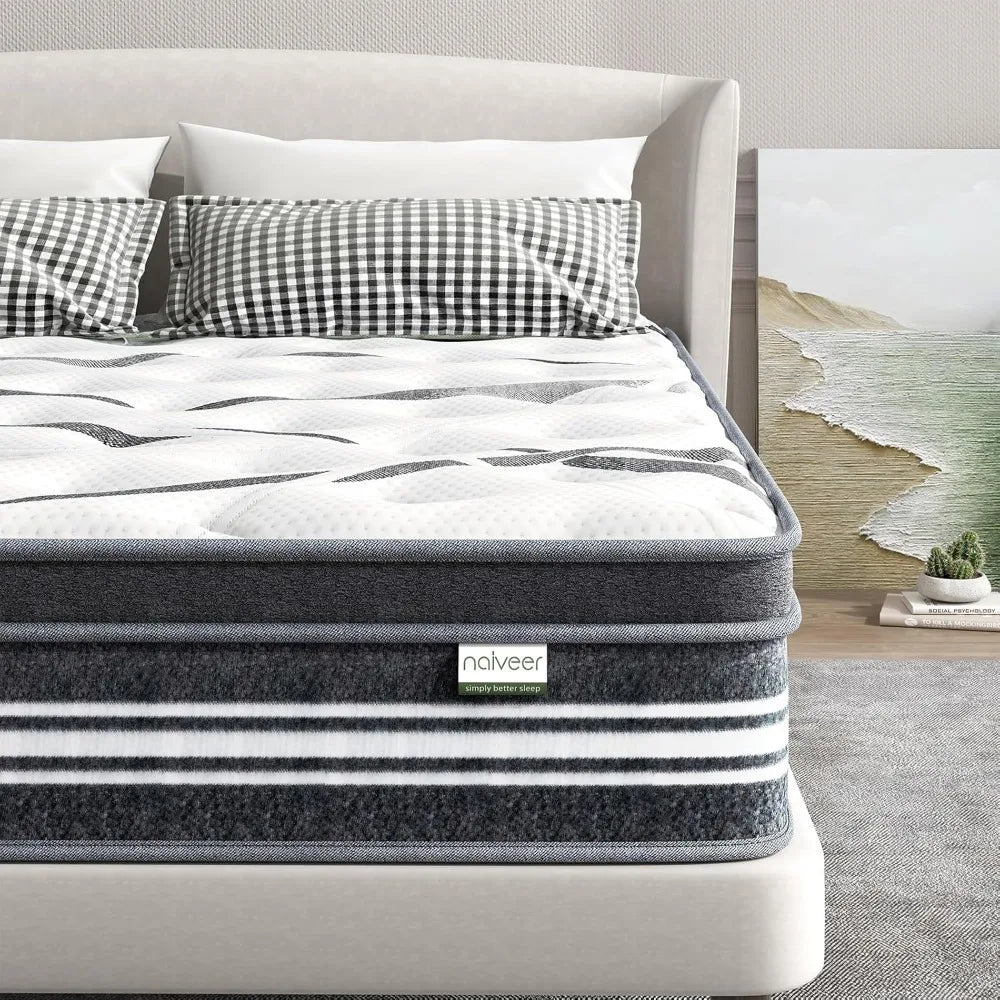 10in & 14in Memory Foam Hybrid Mattresses w/ Innerspring