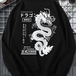 Japanese Dragon Styled Pullover Crewnecks - RD Home & Beyond