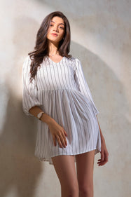 Picture of Adira|Striped Back-Detail Dress