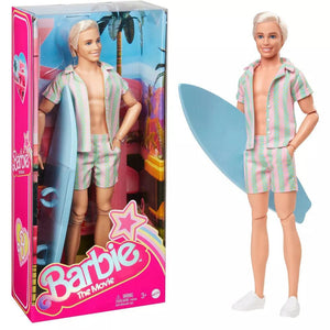 Barbie: The Movie Ken Doll Wearing Pastel Striped Beach Matching Set - Everything Games - Barbie Nutcracker Movie