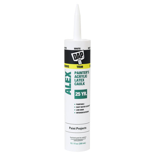 Alex Fast Dry 10.1 oz. White Acrylic Latex Plus Silicone Caulk