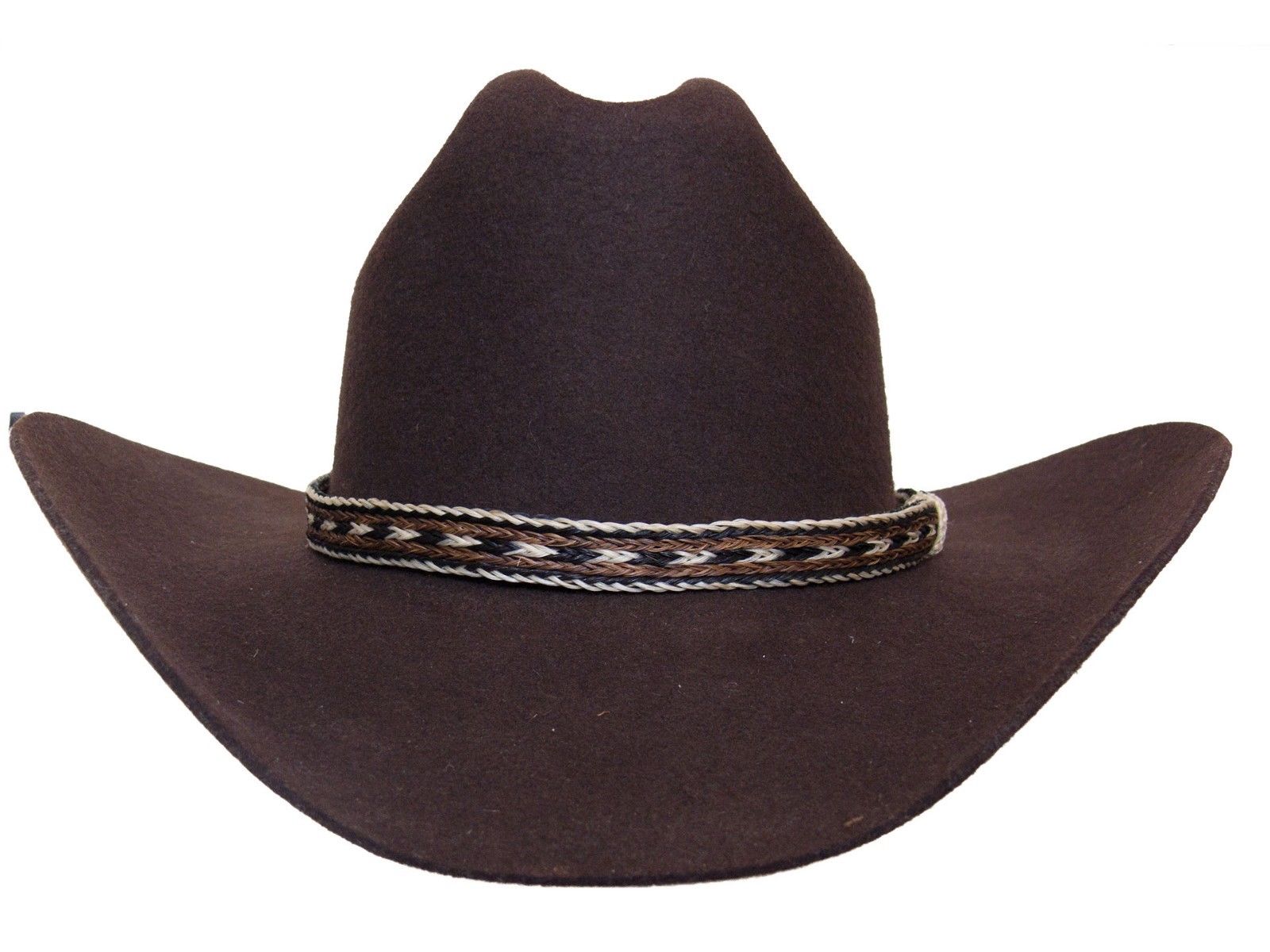 Horse Hair Cowboy Hat Band Black, Brown 